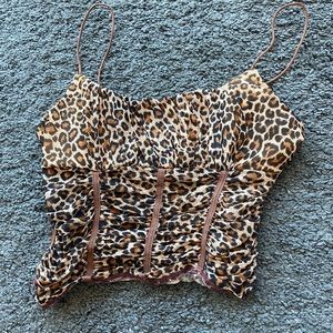 Princess Polly Cheetah Print Tank Crop Top (Zaylee Top)